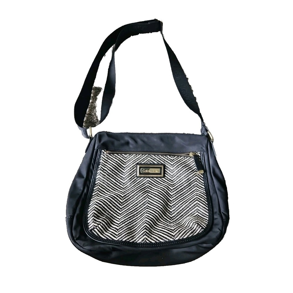 Calvin Klein Crossbody Bag Green Adjustable Strap Nylon Purse Handbag